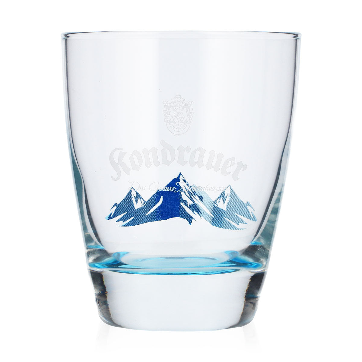 Bicchiere da acqua Kondrauer da 0,26 l con fondo blu e montagne blu – Bicchiere da collezione