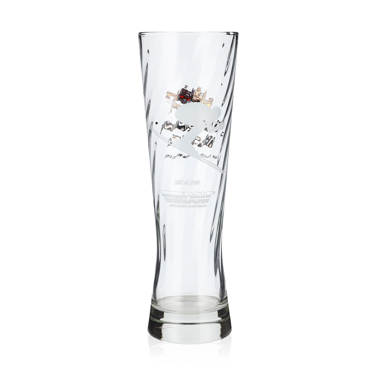 Bicchiere da birra "Re Ludovico", 0,5 l, bicchiere da birra bianca, edizione limitata con rilievo "Sci alpino" – Vista 3