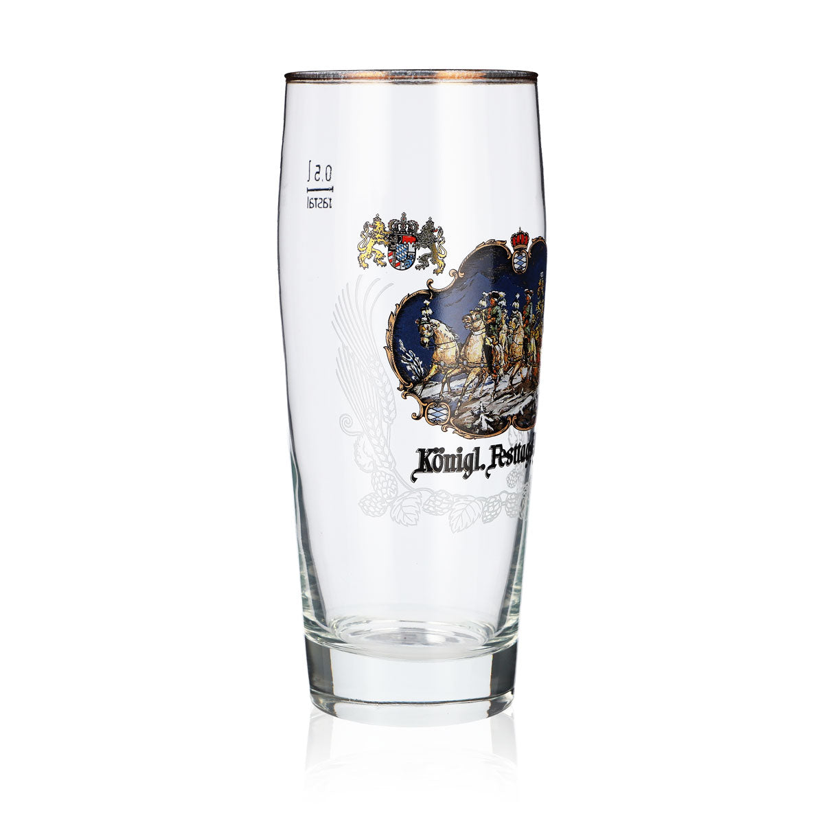 Bicchieri da birra König Ludwig 0,5 l Willibecher Bicchiere da collezione Cavallo giallo Rastal – Vista 2