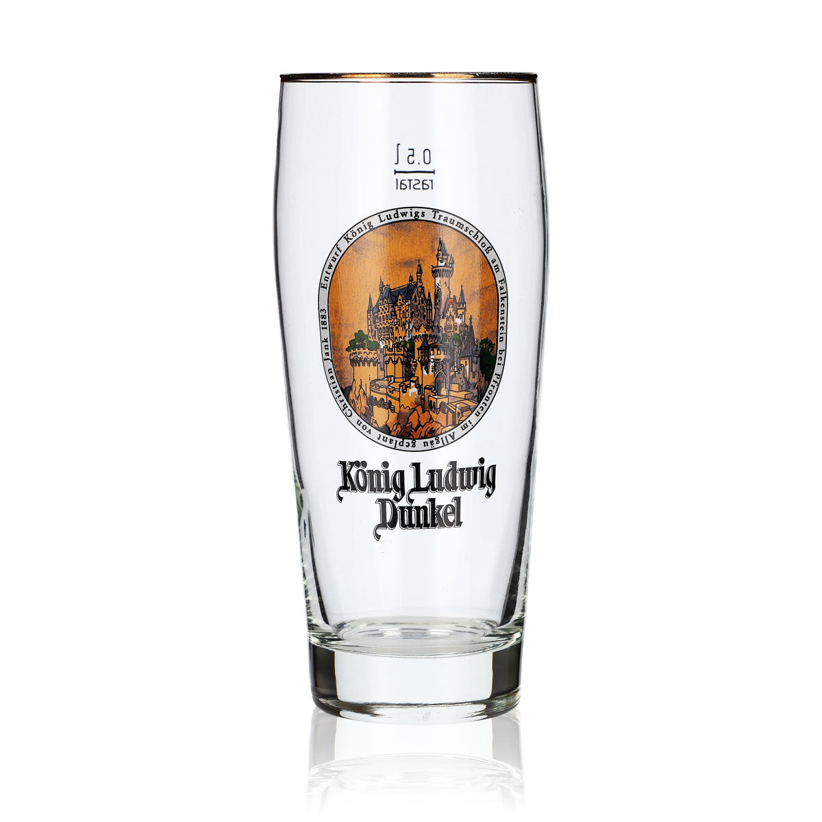 Bicchiere König Ludwig 0,5 l birra scura Willi Becher Bicchieri da collezione Castello da sogno