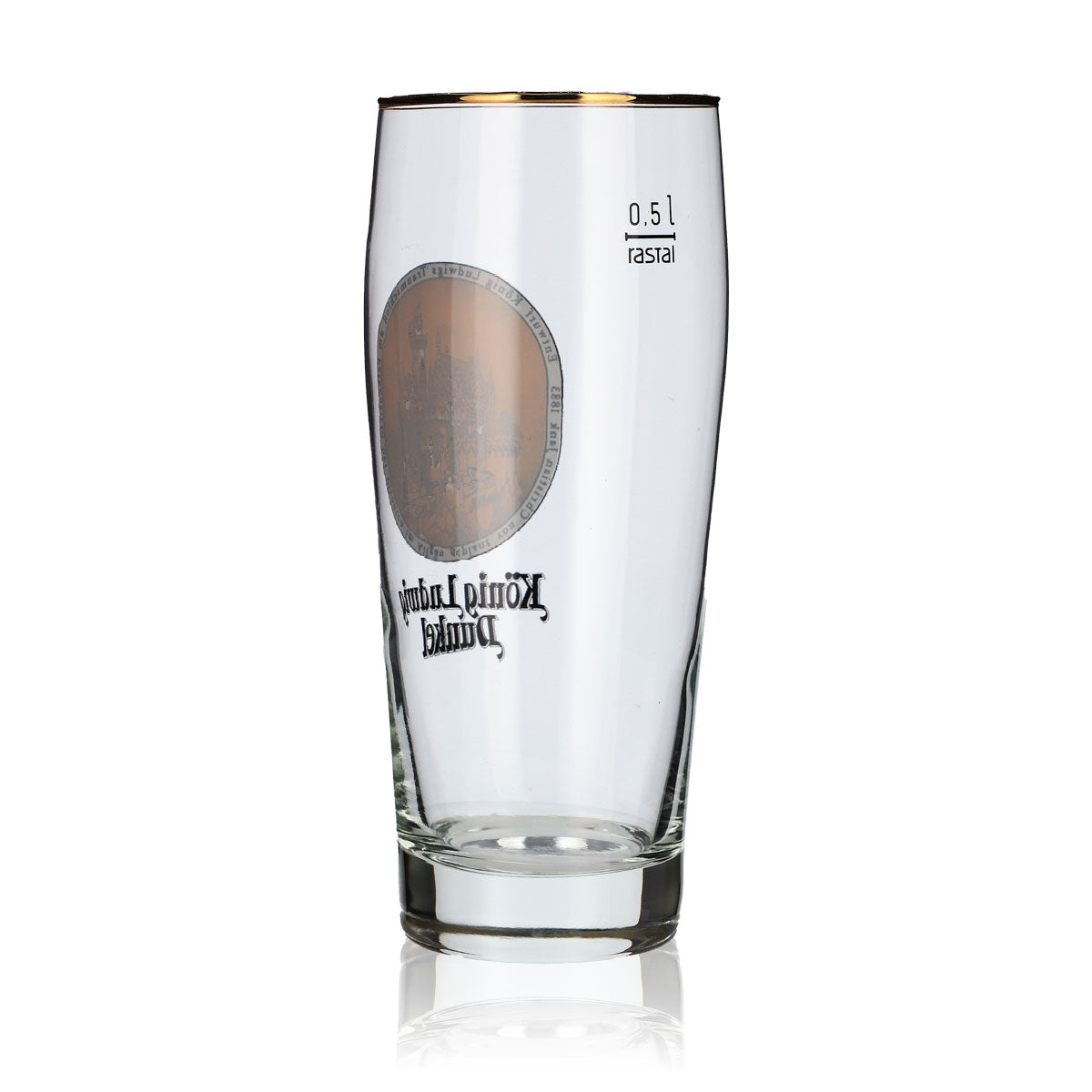 Bicchiere König Ludwig 0,5 l birra scura Willi Becher Bicchieri da collezione Castello da sogno – Vista 3
