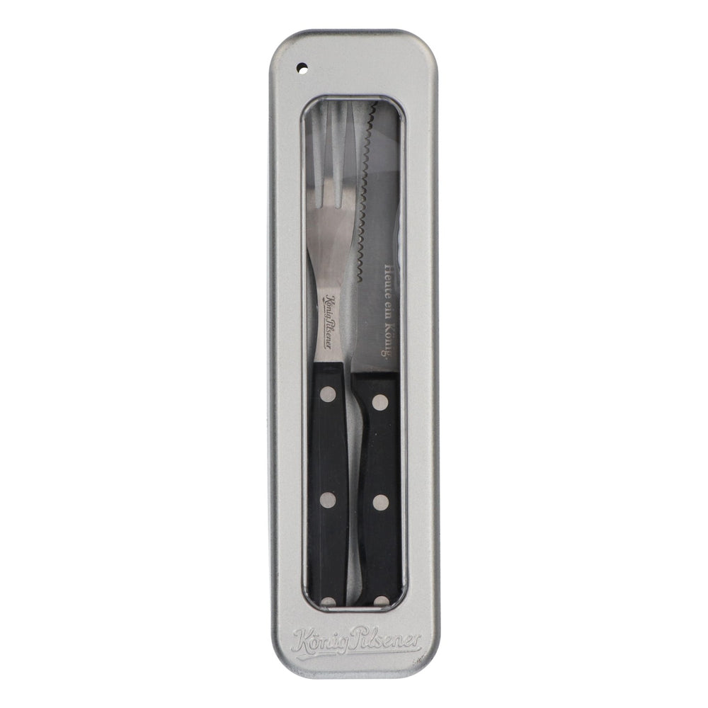 King Pilsener Set posate da barbecue Set posate da bistecca Coltello Forchetta Acciaio inossidabile