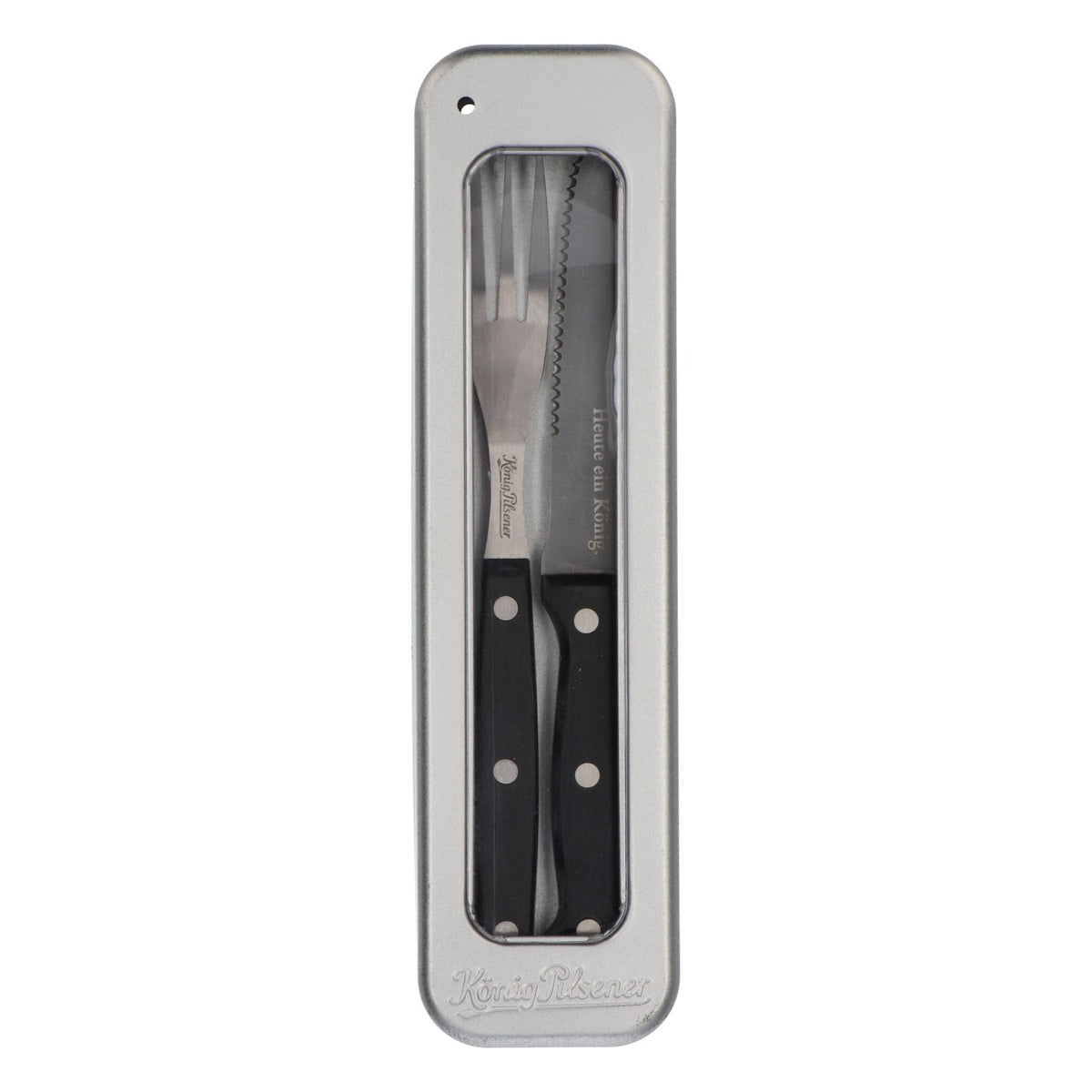 King Pilsener Set posate da barbecue Set posate da bistecca Coltello Forchetta Acciaio inossidabile
