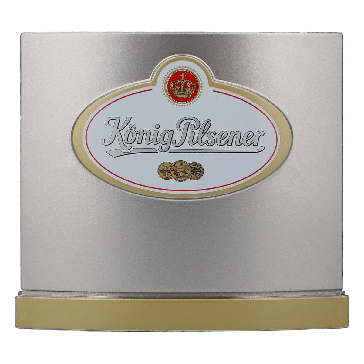 Espositore da tavolo König Pilsener per birra, porta-menu, argento, nuovo, in plastica – Vista 2