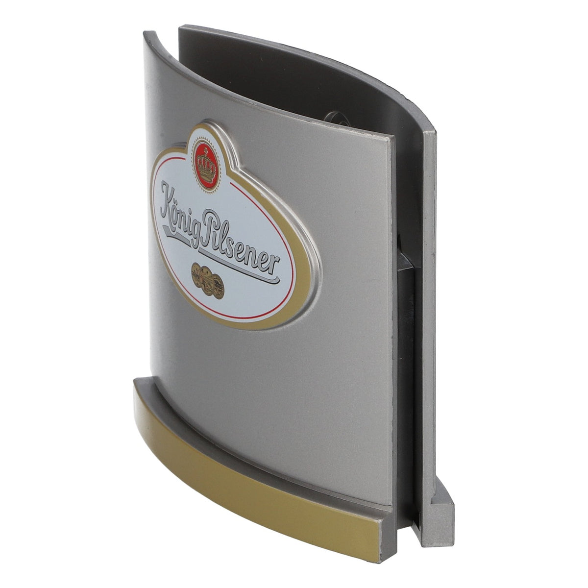 Espositore da tavolo König Pilsener per birra, porta-menu, argento, nuovo, in plastica – Vista 4
