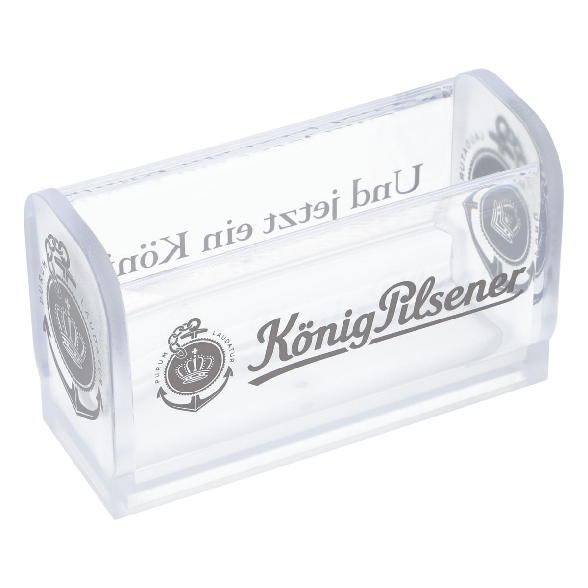 Porta-tappi per birra König Pilsener per tappi antigoccia Pilsdeckchen trasparente