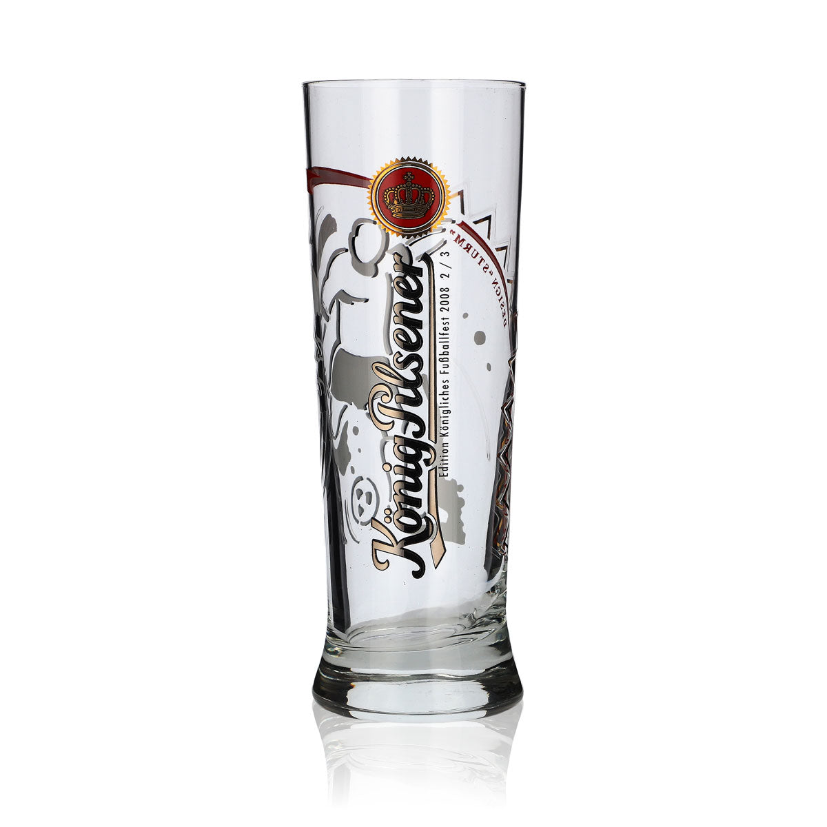 Bicchieri König Pilsener Edizione Calcio 2008 "Sturm" Bicchieri da birra Stange Pokal