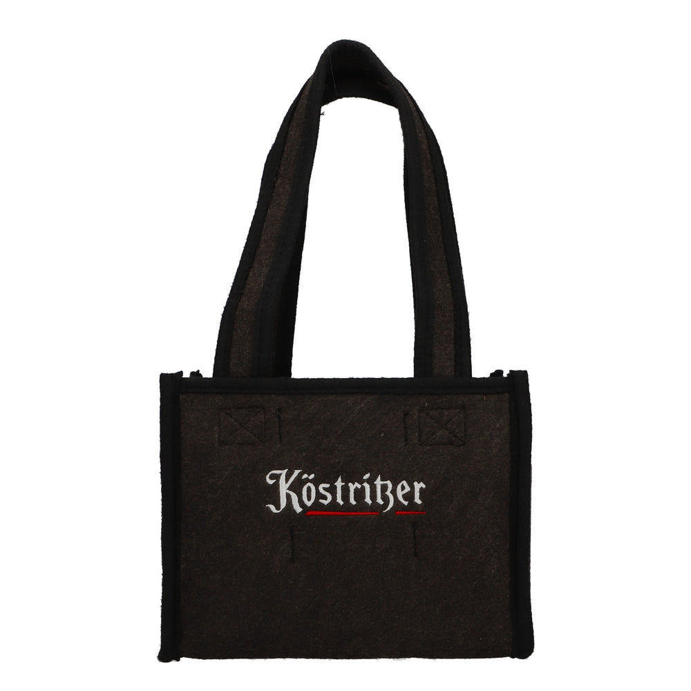 Portabottiglie per birra Köstritzer, confezione da sei, borsa in feltro per birra, portabottiglie da 6, grigio