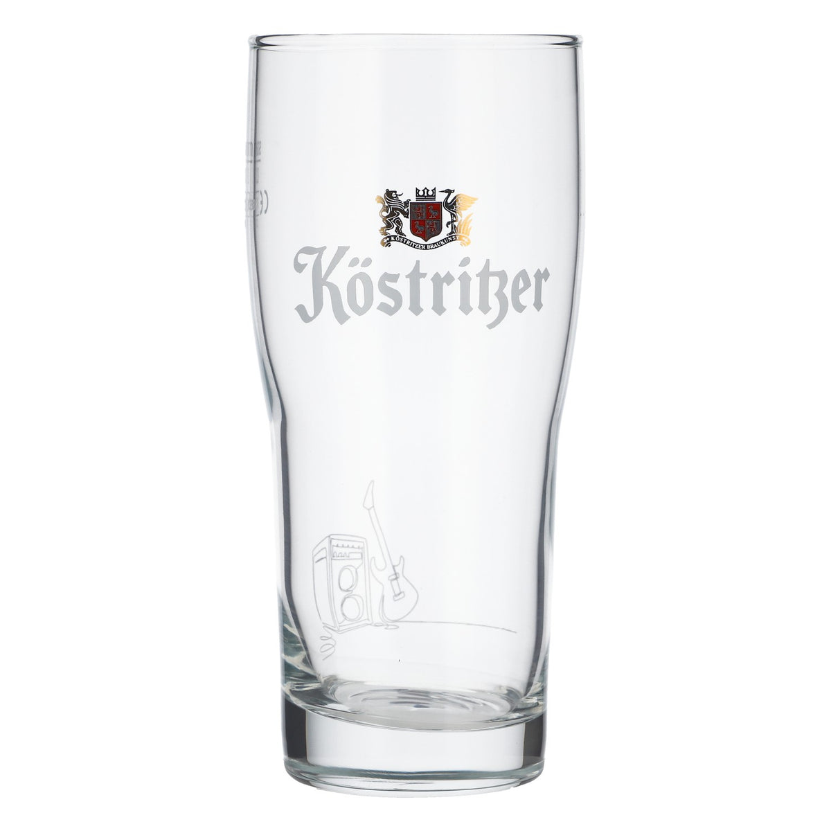 Bicchiere da birra Köstritzer Tumbler 0,3 l con incisione chitarra Brewhouse Sahm