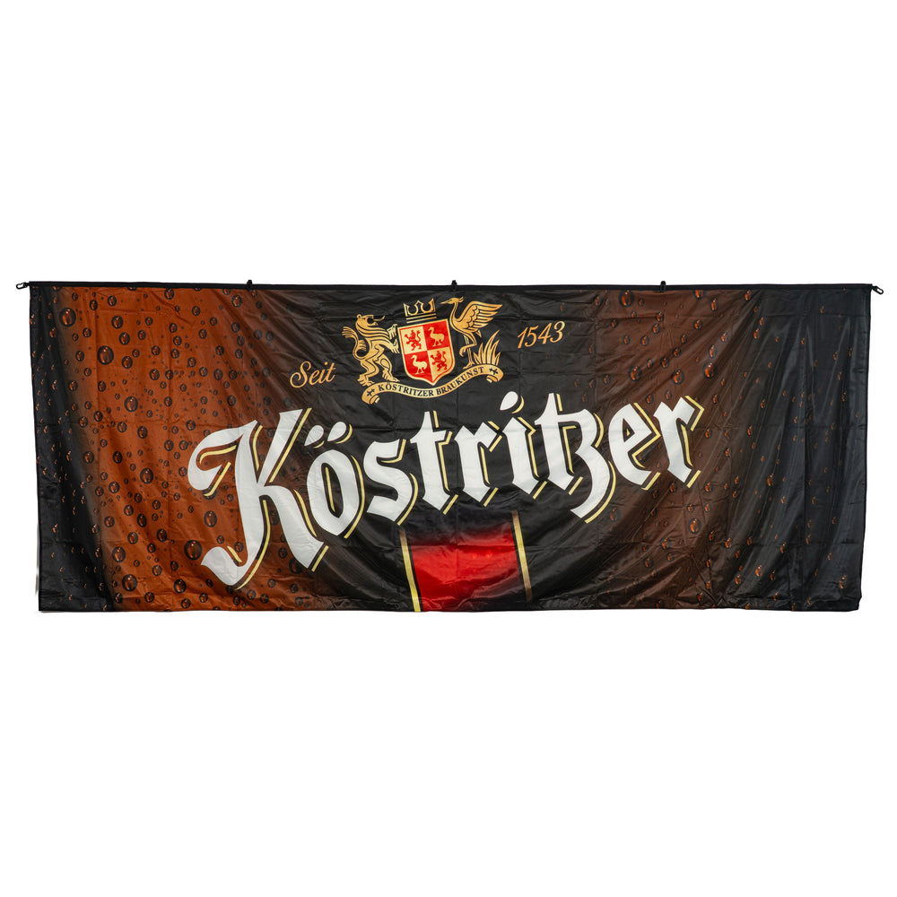 Bandiera-striscione da birra Köstritzer, vetro, 150x400 cm, poliestere, bandiera da issare