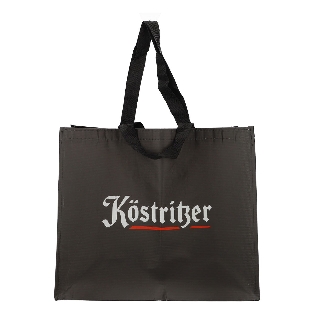 Borsa da trasporto per birra Köstritzer XXL, borsa della spesa nera, articoli per tifosi, robusta
