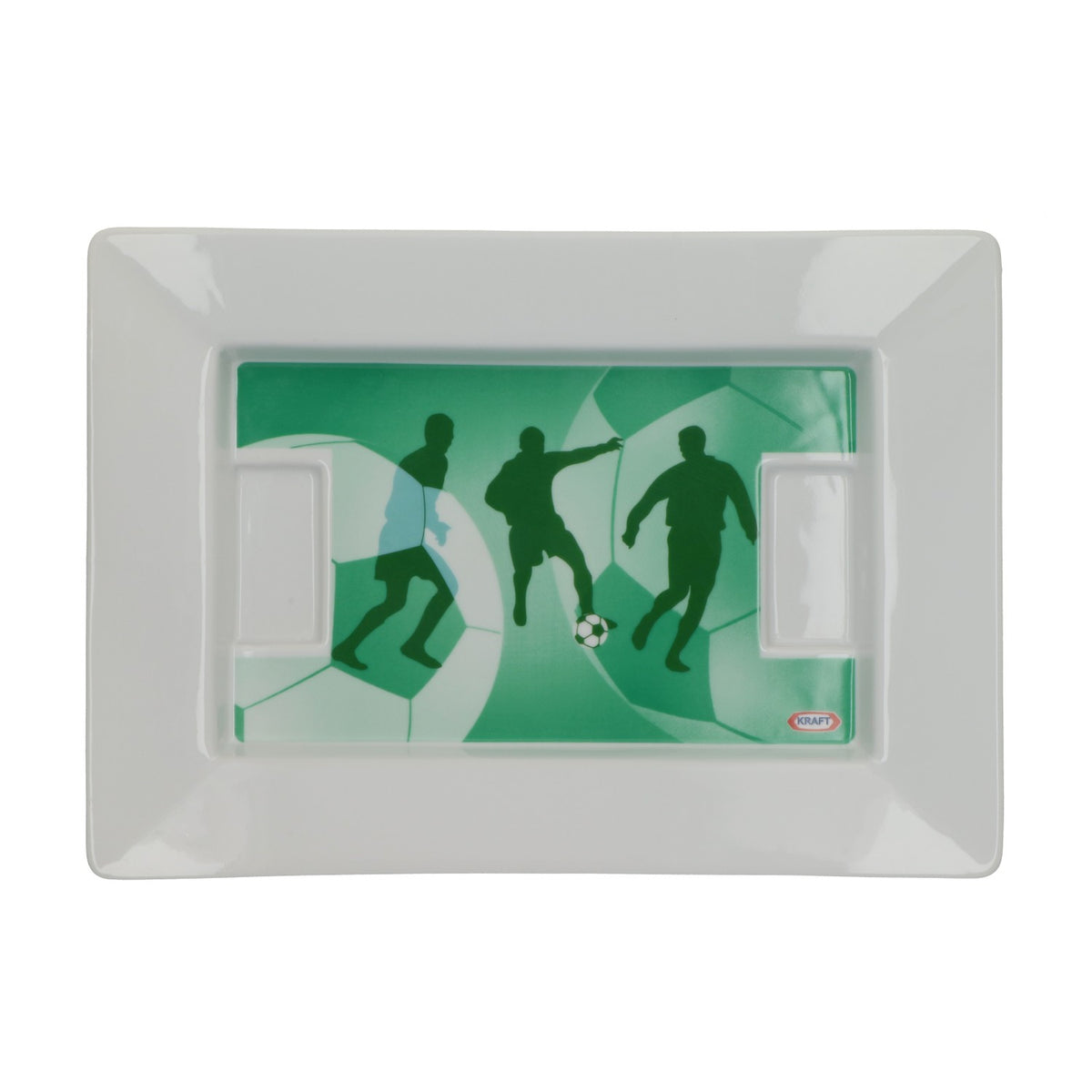 Kraft Lebensmittel Porcelain Olympic Games Serving Platter "Football Player" Solid