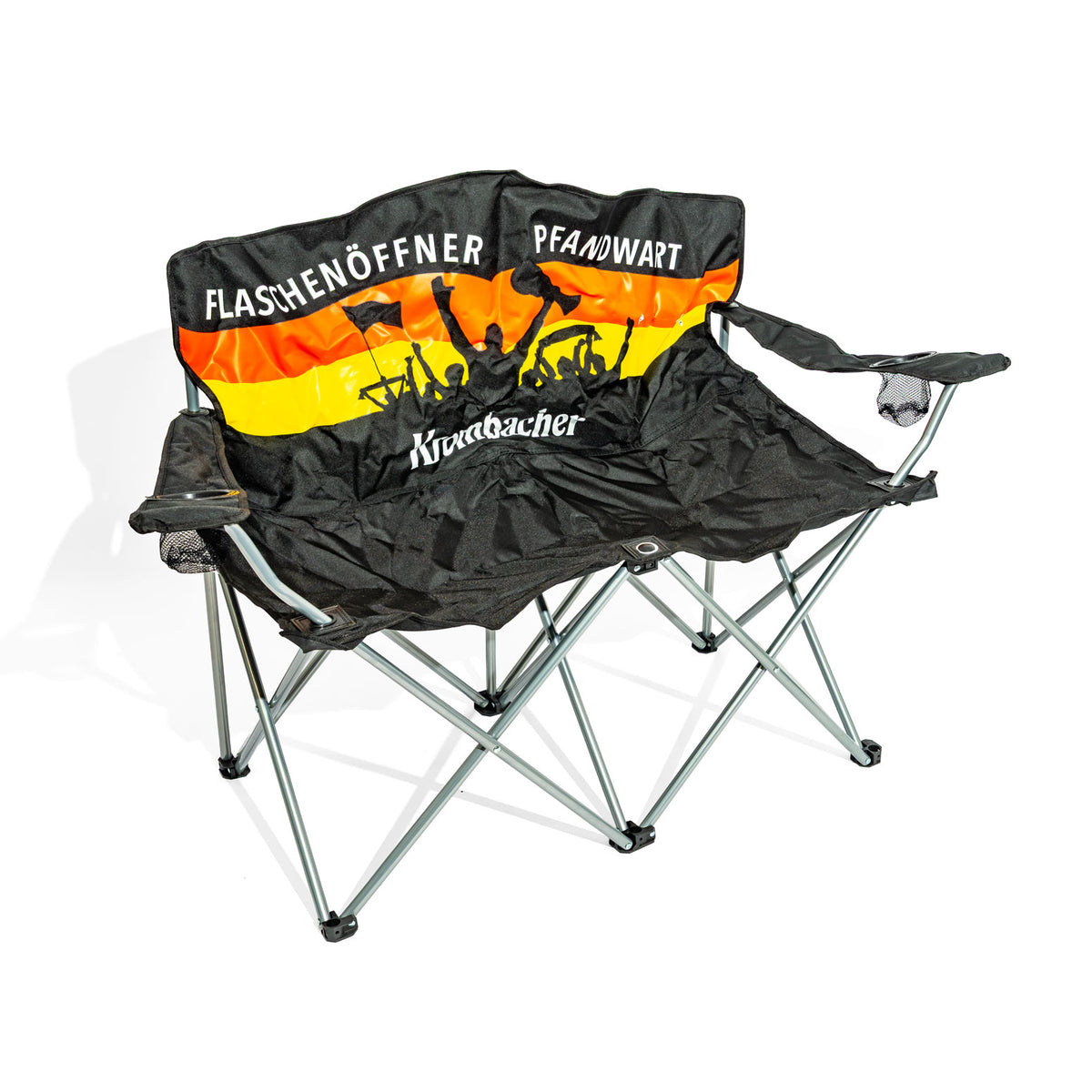 Sedia da campeggio Krombacher Bier Double pieghevole Germania Fan con fodera