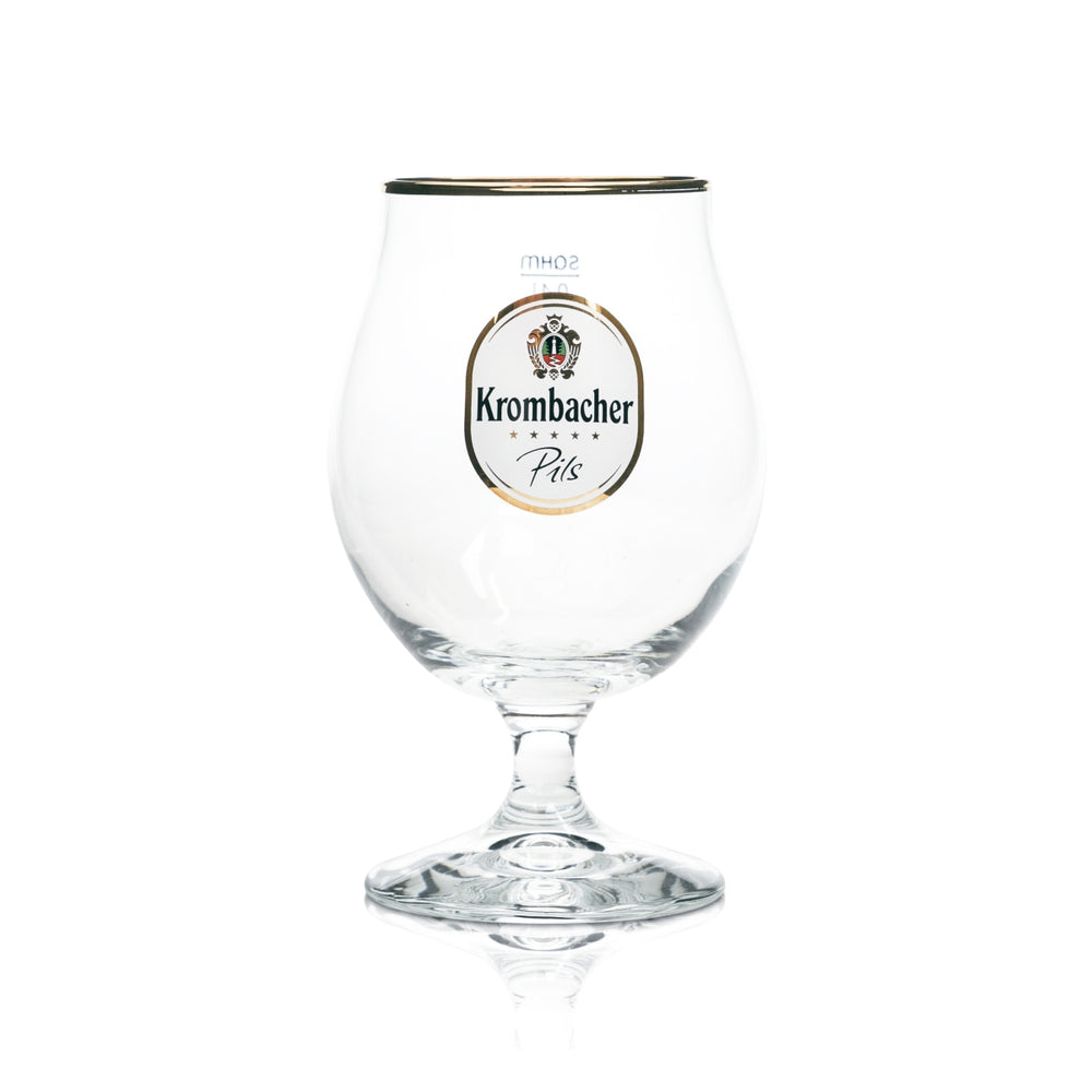 Bicchiere da birra Krombacher 0,4 l bicchiere da birra con bordo dorato Bruxelles Balloon Tulip Cup