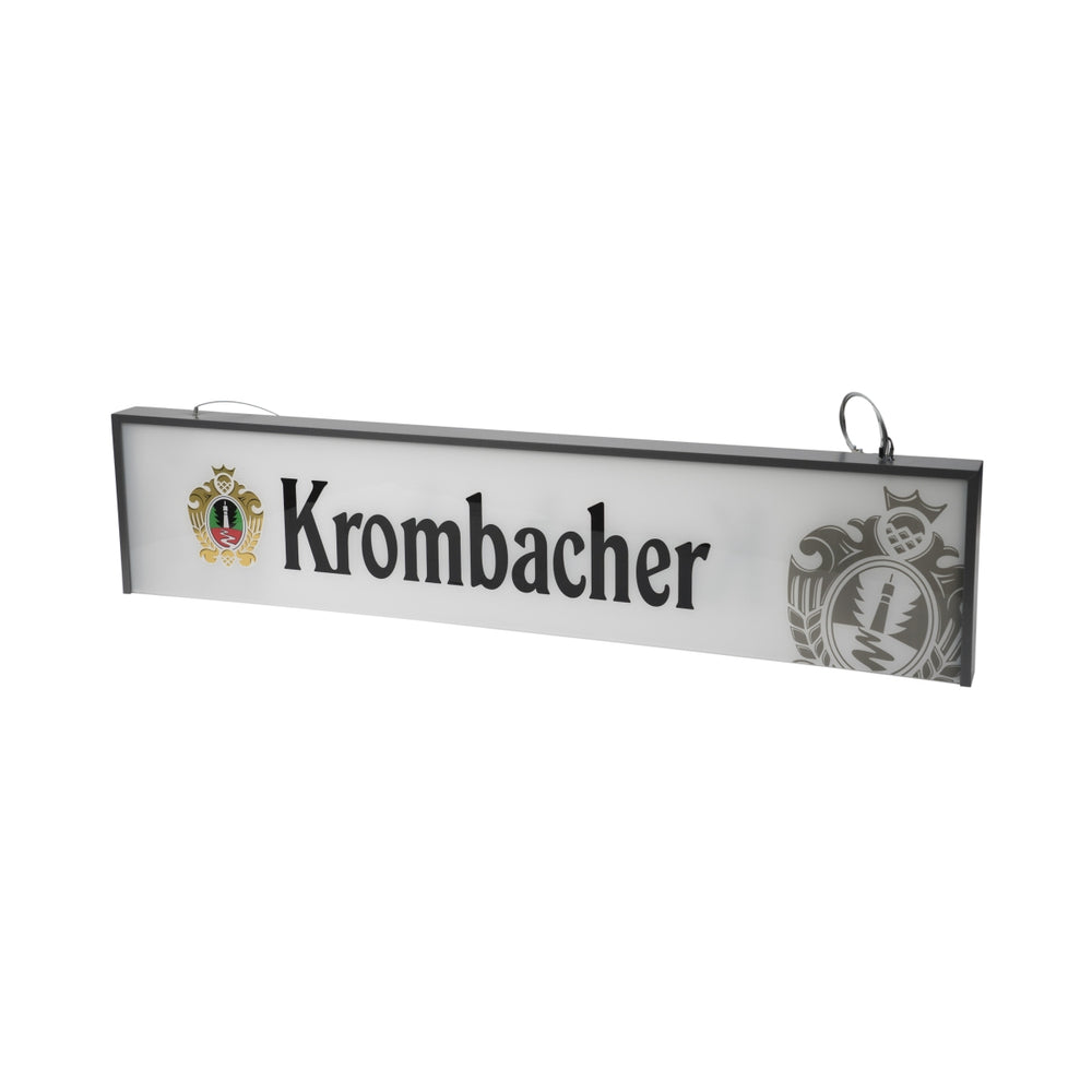 Lampada da banco Krombacher Bier Insegna luminosa Lightbox LED Cartello Pannello Gastro Bar