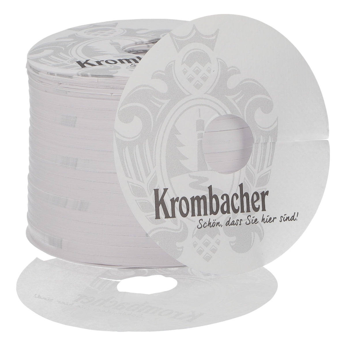 Krombacher Birra Sottobicchiere Tovaglietta di carta nuova bianca Sottobicchiere Coaster
