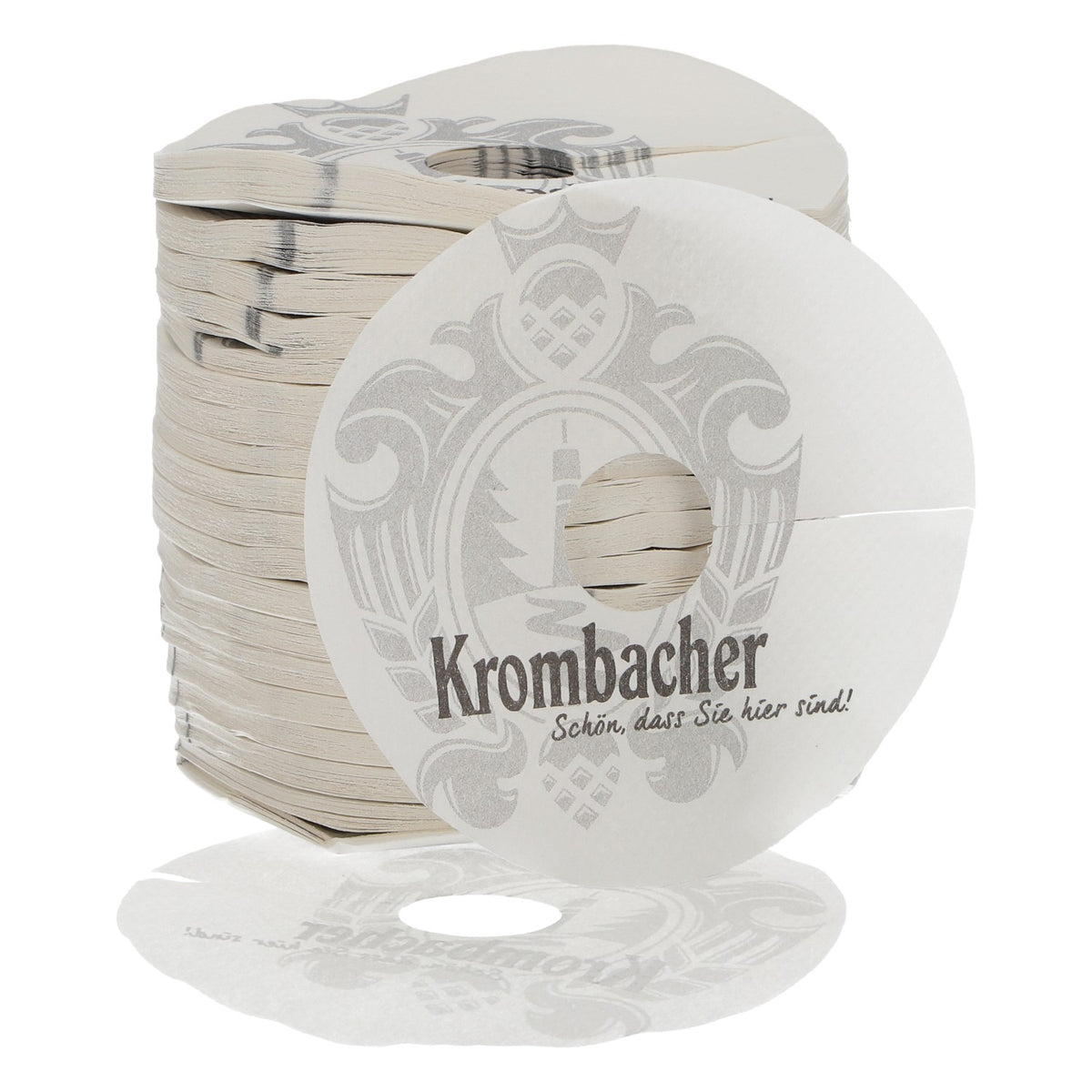 Krombacher Birra Sottobicchiere Tovaglietta di carta nuova bianca Sottobicchiere Coaster