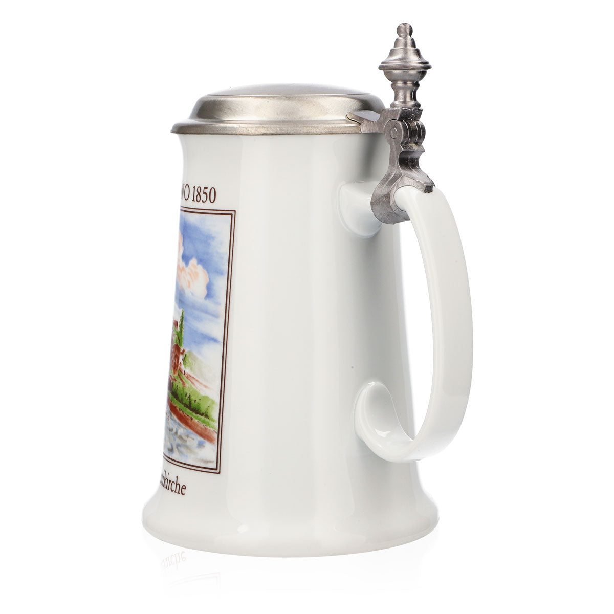 Bicchiere da birra Krombacher Boccale annuale 1989 Boccale in gres Seidel Coperchio in peltro 0,9 l Boccale – Vista 4