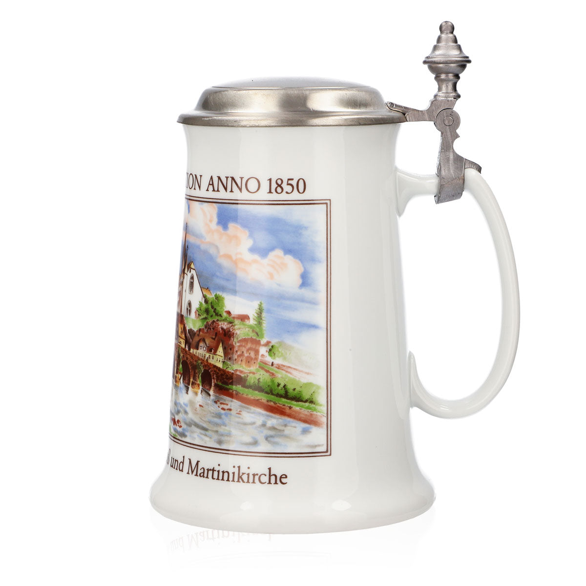 Bicchiere da birra Krombacher Boccale annuale 1989 Boccale in gres Seidel Coperchio in peltro 0,9 l Boccale – Vista 5