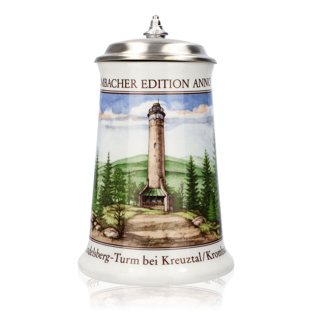 Bicchiere da birra Krombacher boccale annuale 1992 boccale in ceramica Seidel con coperchio in peltro 0,9 l boccale