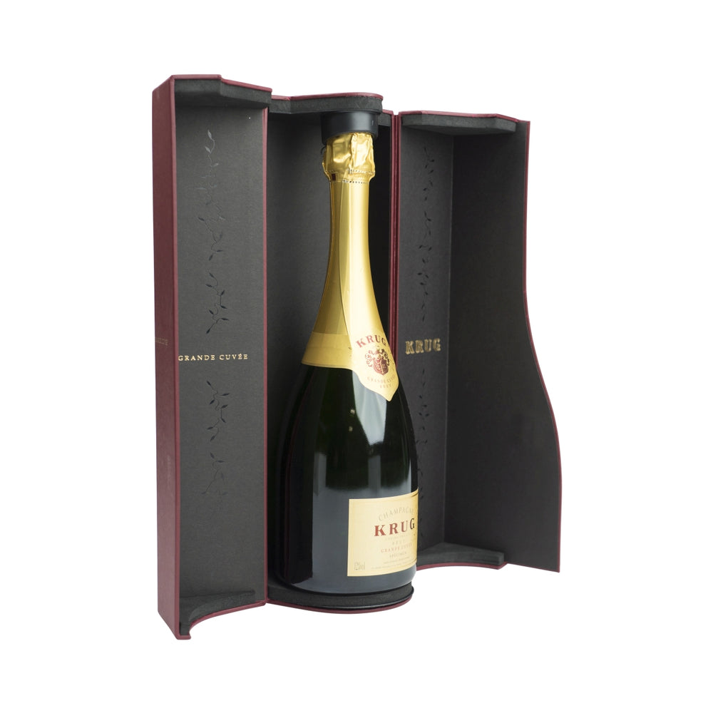 Krug Champagne Bottiglia da esposizione VUOTA Grande Cuvee Box 0,7 l Espositore decorativo Bar