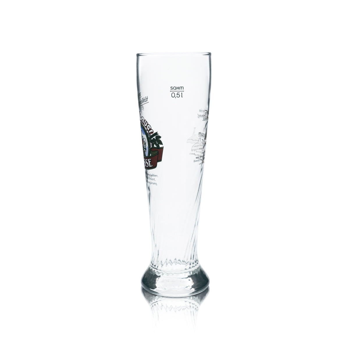 Kuchlbauer Bicchiere bianco 0,5 l Birra bianca Lievito Cristallo di frumento Contorno Bicchieri Baviera – Vista 2
