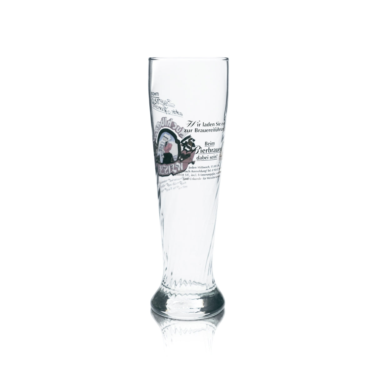 Kuchlbauer Bicchiere bianco 0,5 l Birra bianca Lievito Cristallo di frumento Contorno Bicchieri Baviera – Vista 3