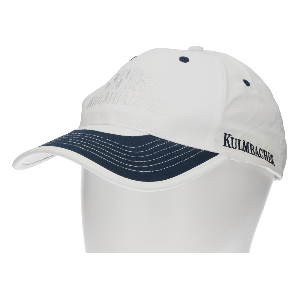 Cappellino da baseball Kulmbacher Reichelbräu, bianco/blu, regolabile