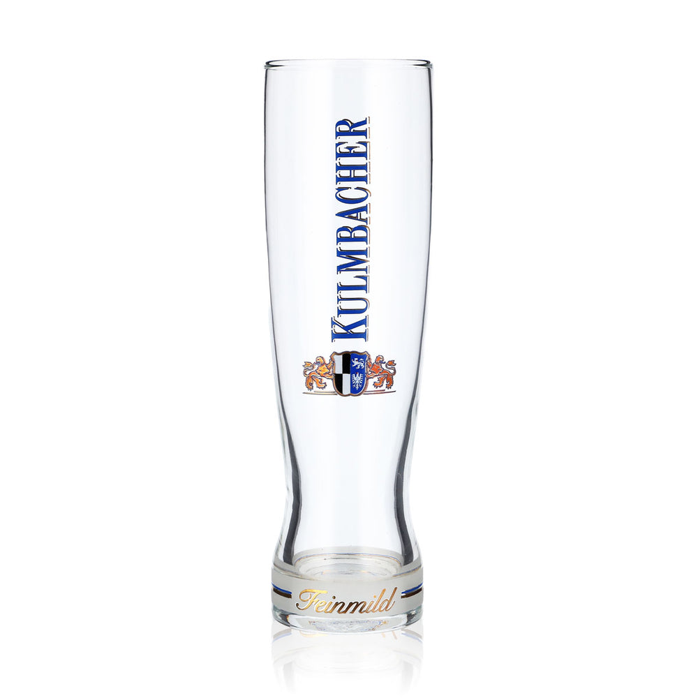 Bicchiere da birra Kulmbacher Reichelbräu 0,38 l con logo Feinmild lungo