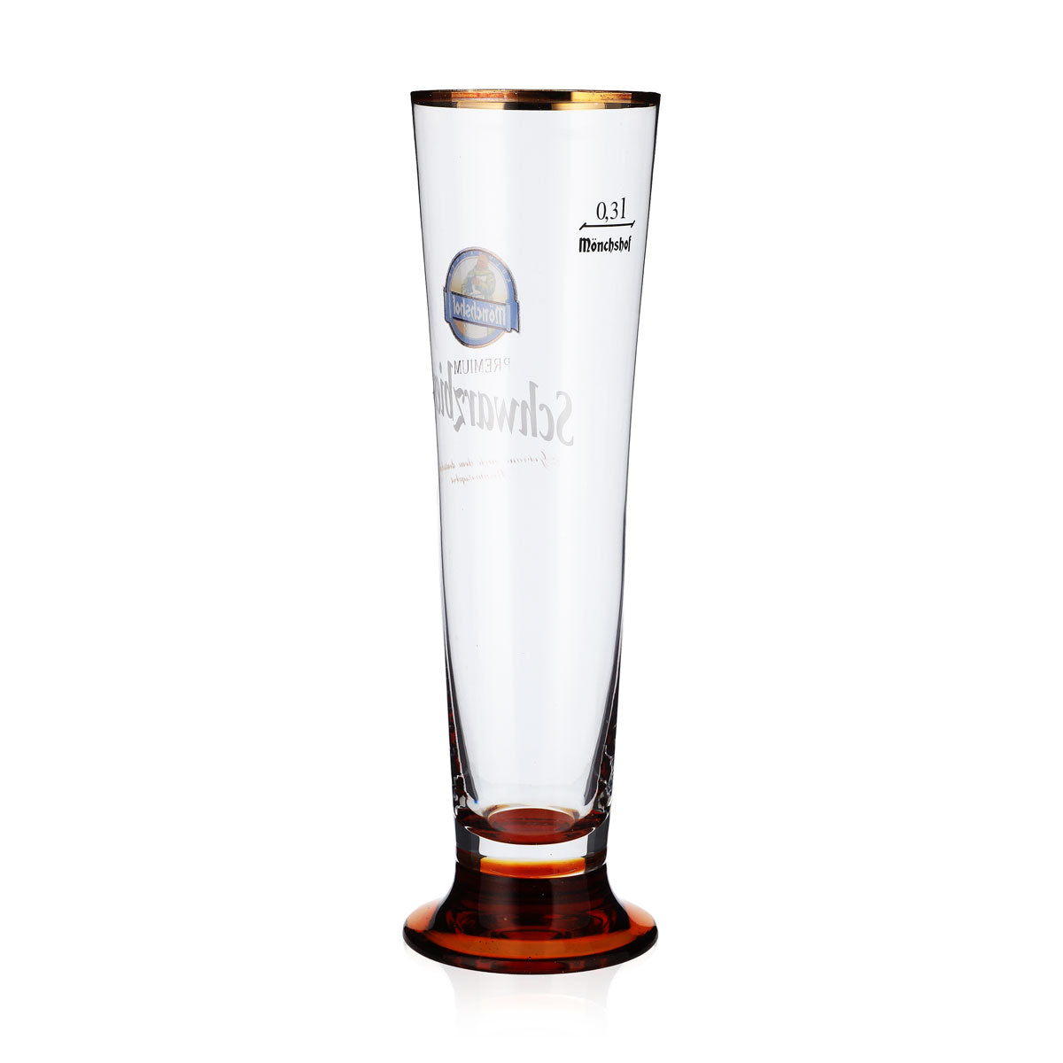 Bicchiere da birra Kulmbacher Reichelbräu 0,3 l Tulipano Mönchshof logo blu – Vista 3