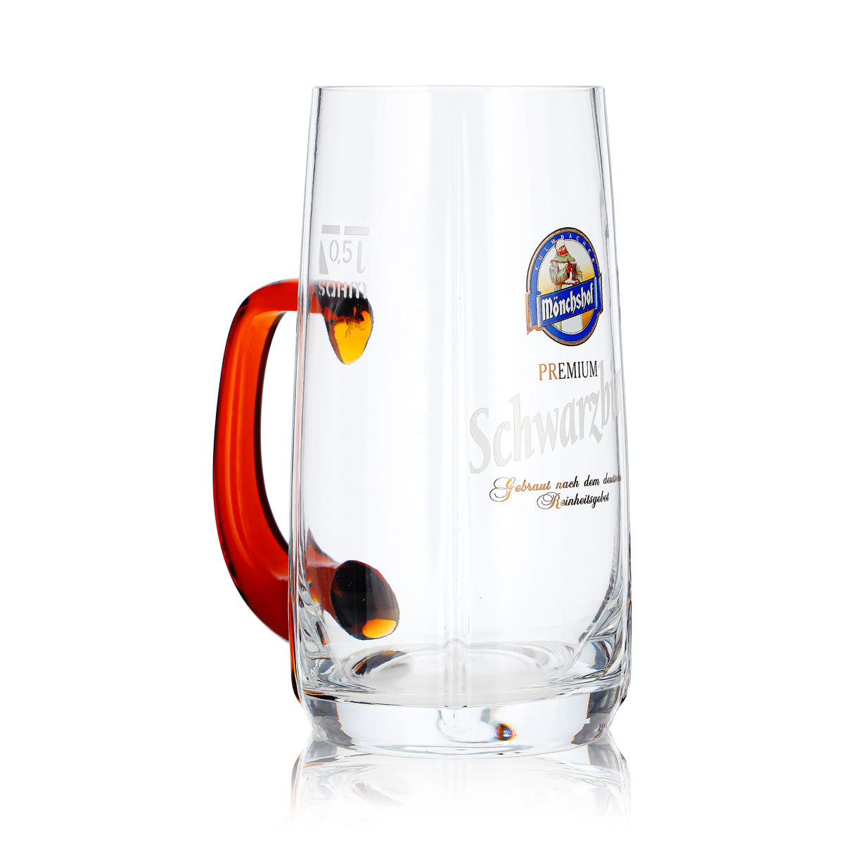 Bicchiere da birra Kulmbacher Reichelbräu da 0,5 l, boccale Mönchshof Premium Schwarzbier Sahm