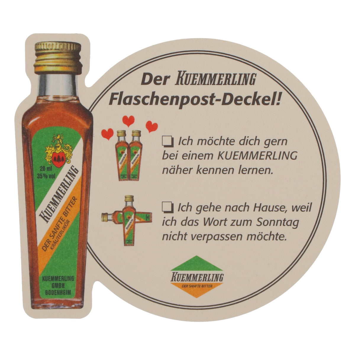 Sottobicchiere Kümmerling Liquore Sottobicchiere Tappo per bottiglia