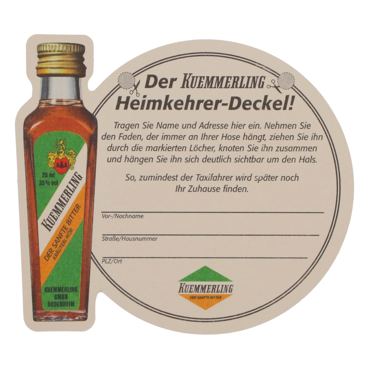 Sottobicchiere Kümmerling Liquore Sottobicchiere Heimkehrer