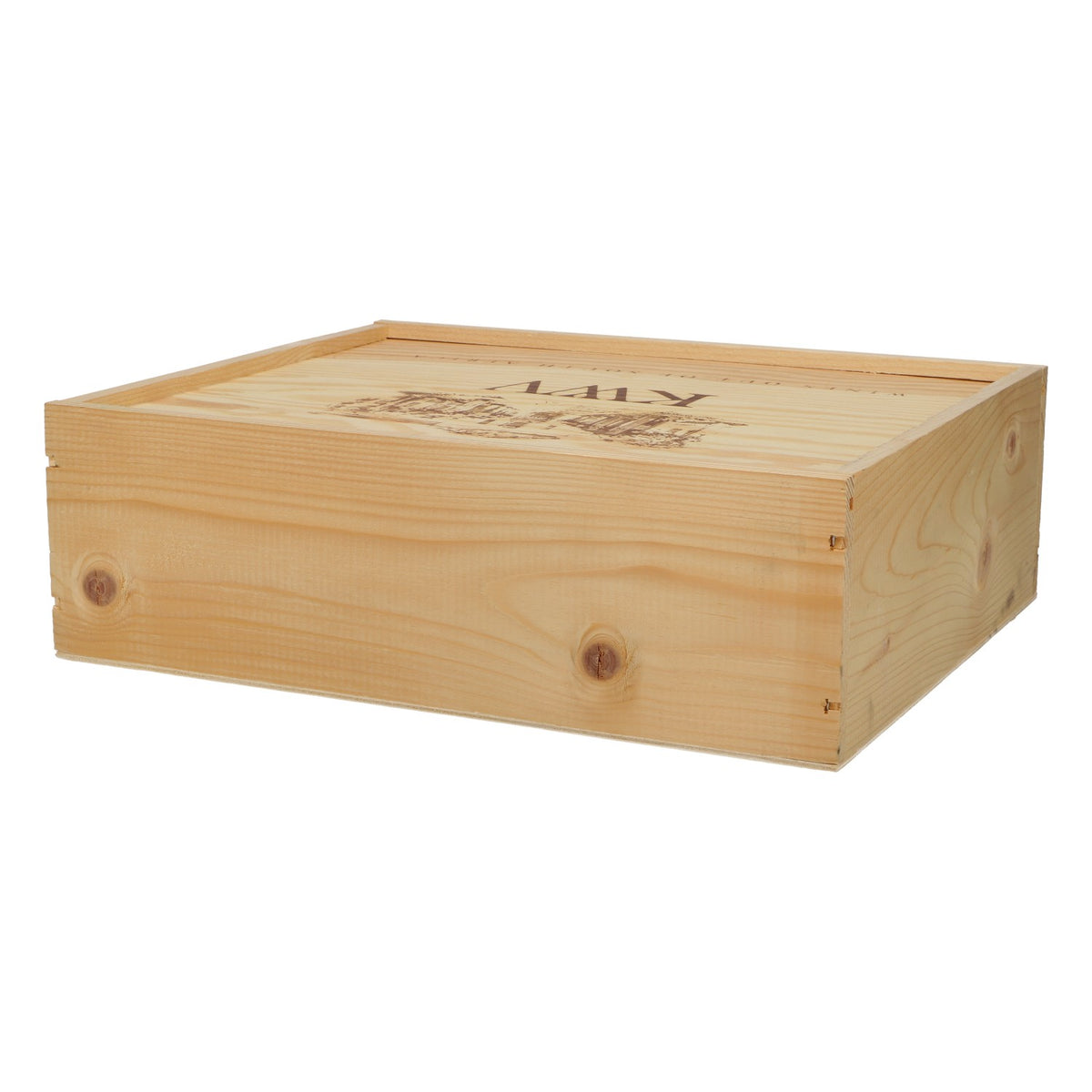 Cassa di legno per vino KWV 28,5x34,5x11 cm  "Vini del Sudafrica" – Vista 3