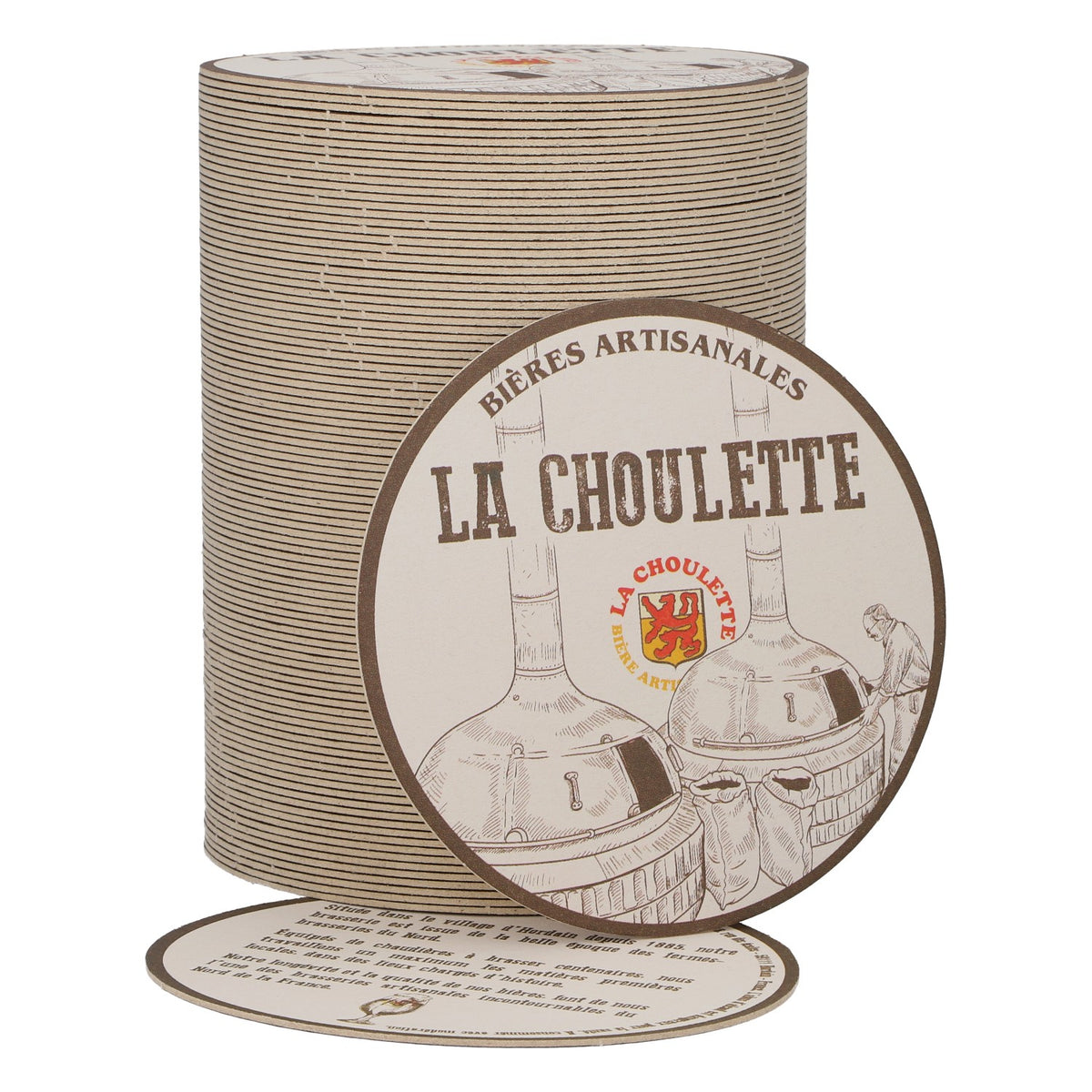 La Choulette Birra Sottobicchiere Design in bianco e nero Nuovo Sottobicchiere di carta