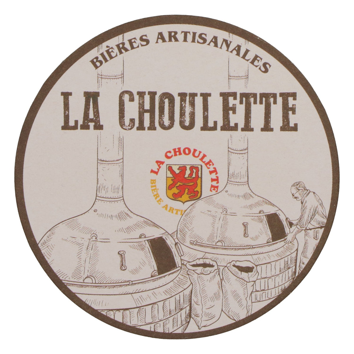 La Choulette Birra Sottobicchiere Design in bianco e nero Nuovo Sottobicchiere di carta – Vista 3