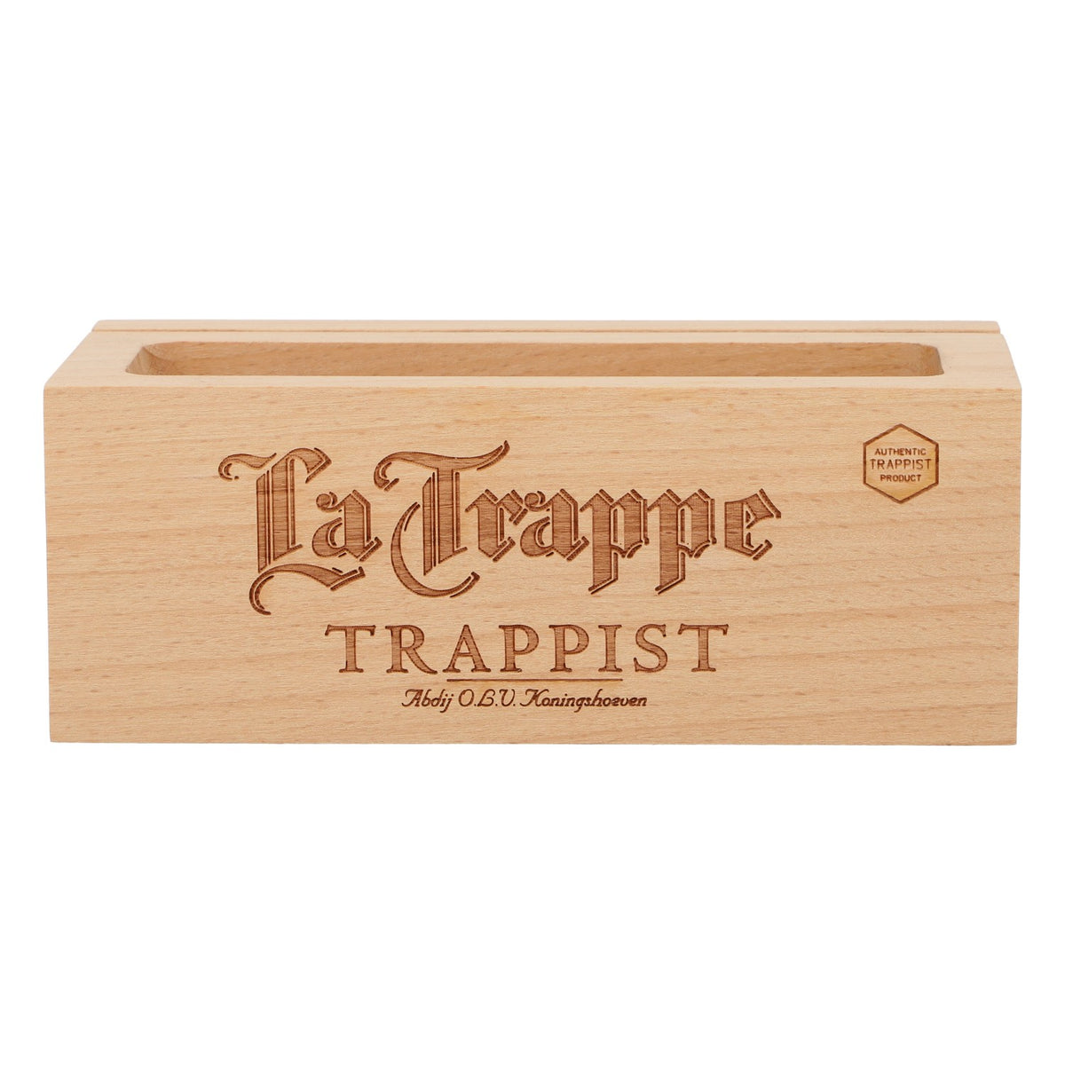 La Trappe Birra Espositore da tavolo Portacartoline Tabella dei prezzi Legno vero – Vista 2