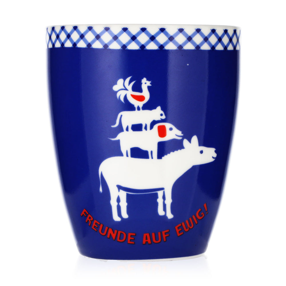 Landliebe Latte Tazza da caffè in vetro blu I musicanti di Brema Adelheid Ceramica