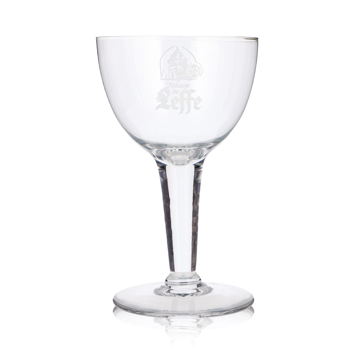 Bicchiere da birra Leffe da 0,43 l, a forma di coppa, con logo bianco “Abbaye” – Vista 2