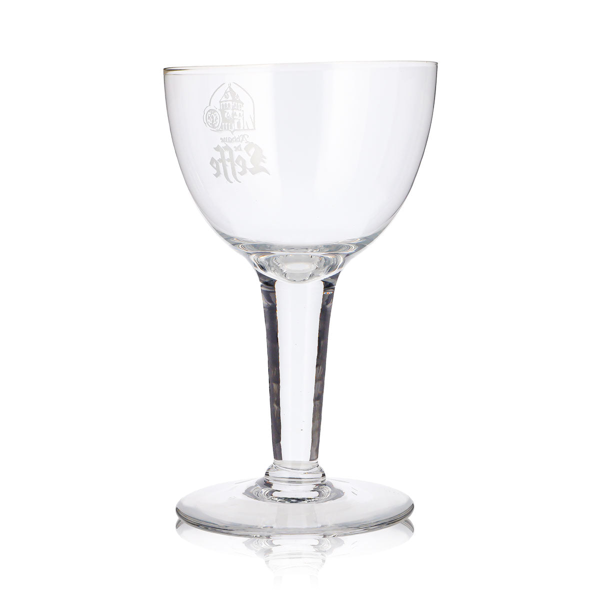 Bicchiere da birra Leffe da 0,43 l, a forma di coppa, con logo bianco “Abbaye” – Vista 4