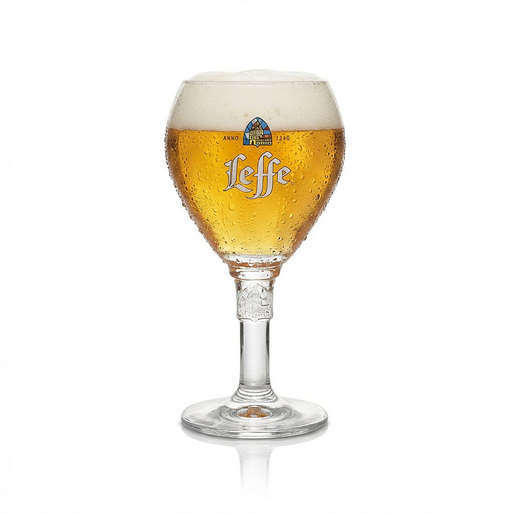 Bicchiere da birra Leffe 0,33 l – Bicchieri a calice di design Birra belga Blonde Brown