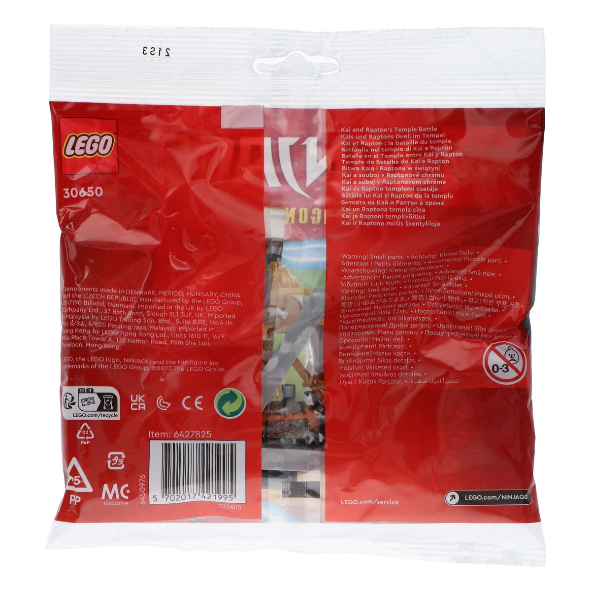 Giocattoli Lego Lego Ninjago 30650  Il duello tra Kais e Raptons nel tempio – Vista 2