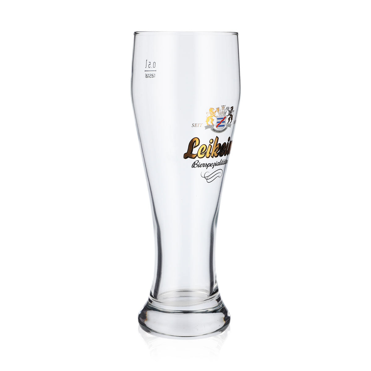 Bicchiere da birra Leikeim da 0,5 l, bicchiere da birra di frumento con logo dorato, bicchiere da birra di frumento Rastal – Vista 2