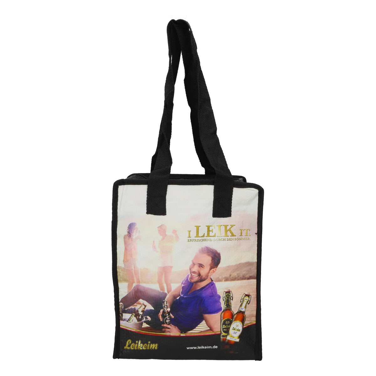 Borsa termica per birra Leikeim, nuova, tessuto misto, nera, ISO – Vista 2