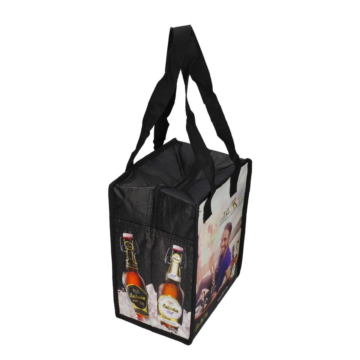 Borsa termica per birra Leikeim, nuova, tessuto misto, nera, ISO – Vista 3