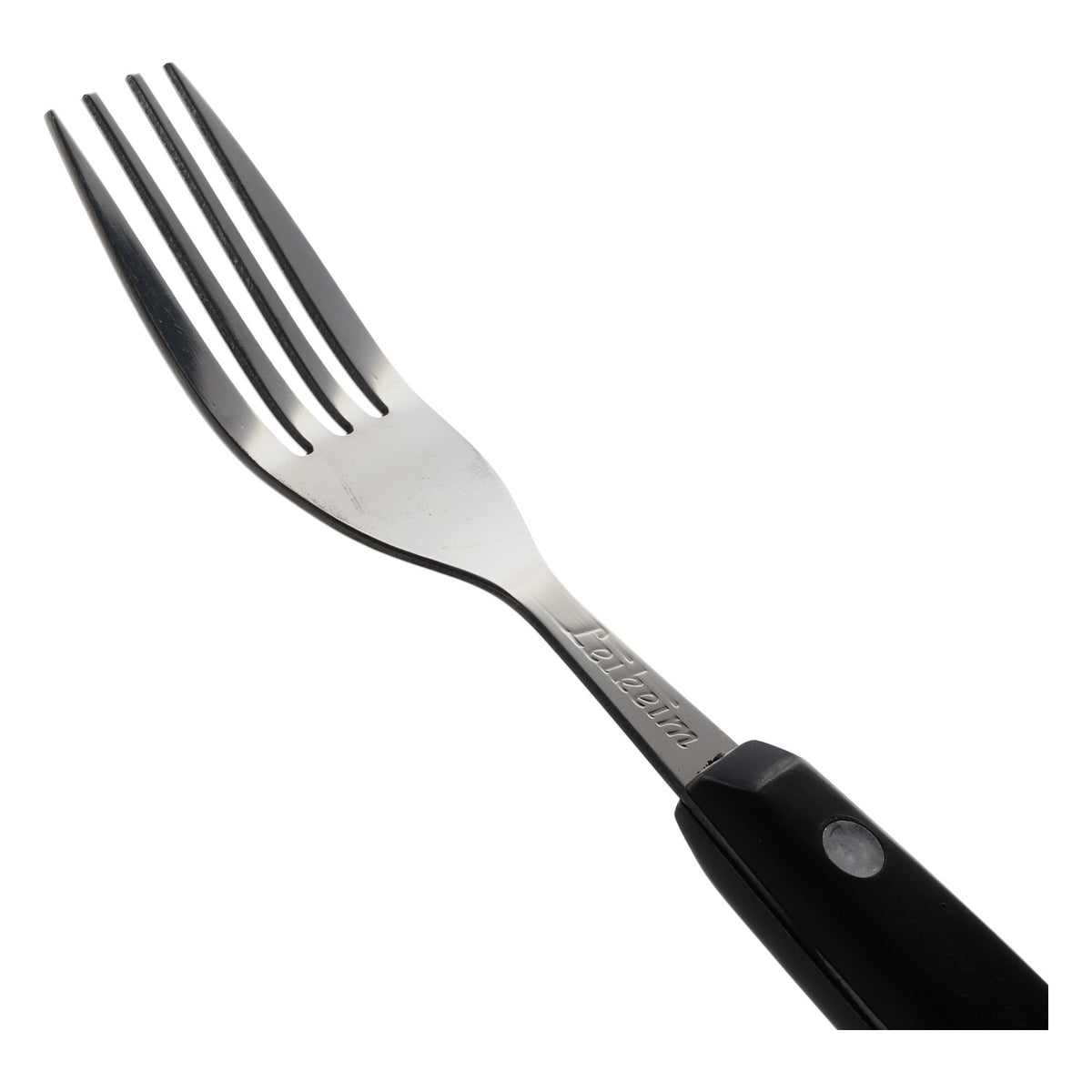 Set di posate per bistecche Leikeim, 4 pezzi: coltello e forchetta neri, posate da barbecue – Vista 3