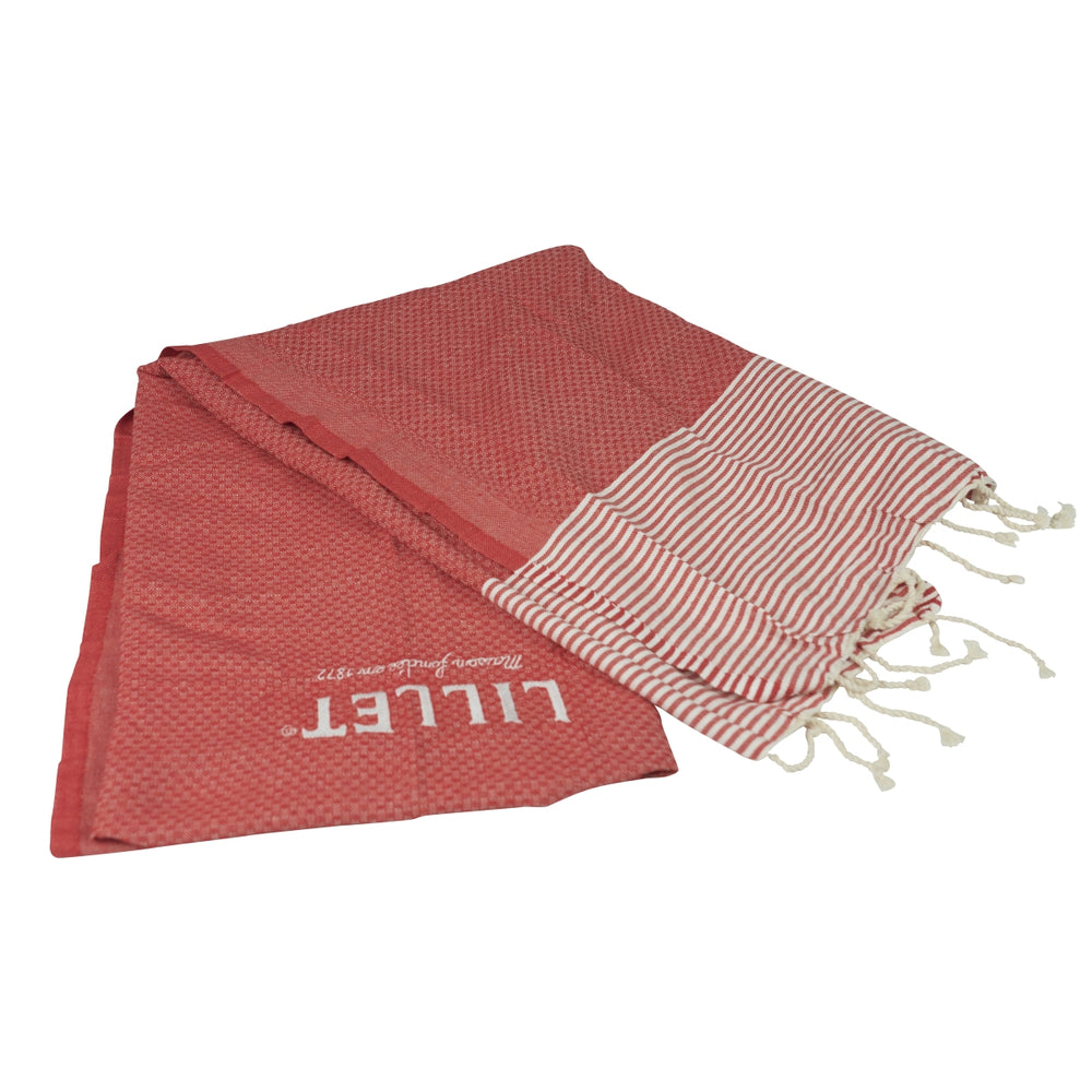 Lillet Coperta da picnic 2x2 m rossa e bianca Aperitivo Estate Tappetino da spiaggia Telo mare