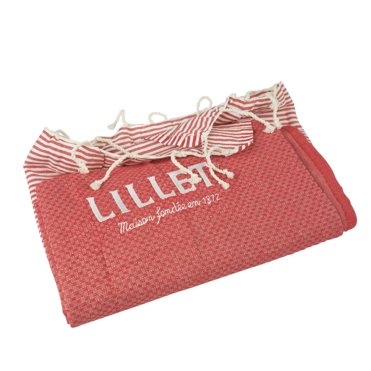 Lillet Coperta da picnic 2x2 m rossa e bianca Aperitivo Estate Tappetino da spiaggia Telo mare – Vista 5