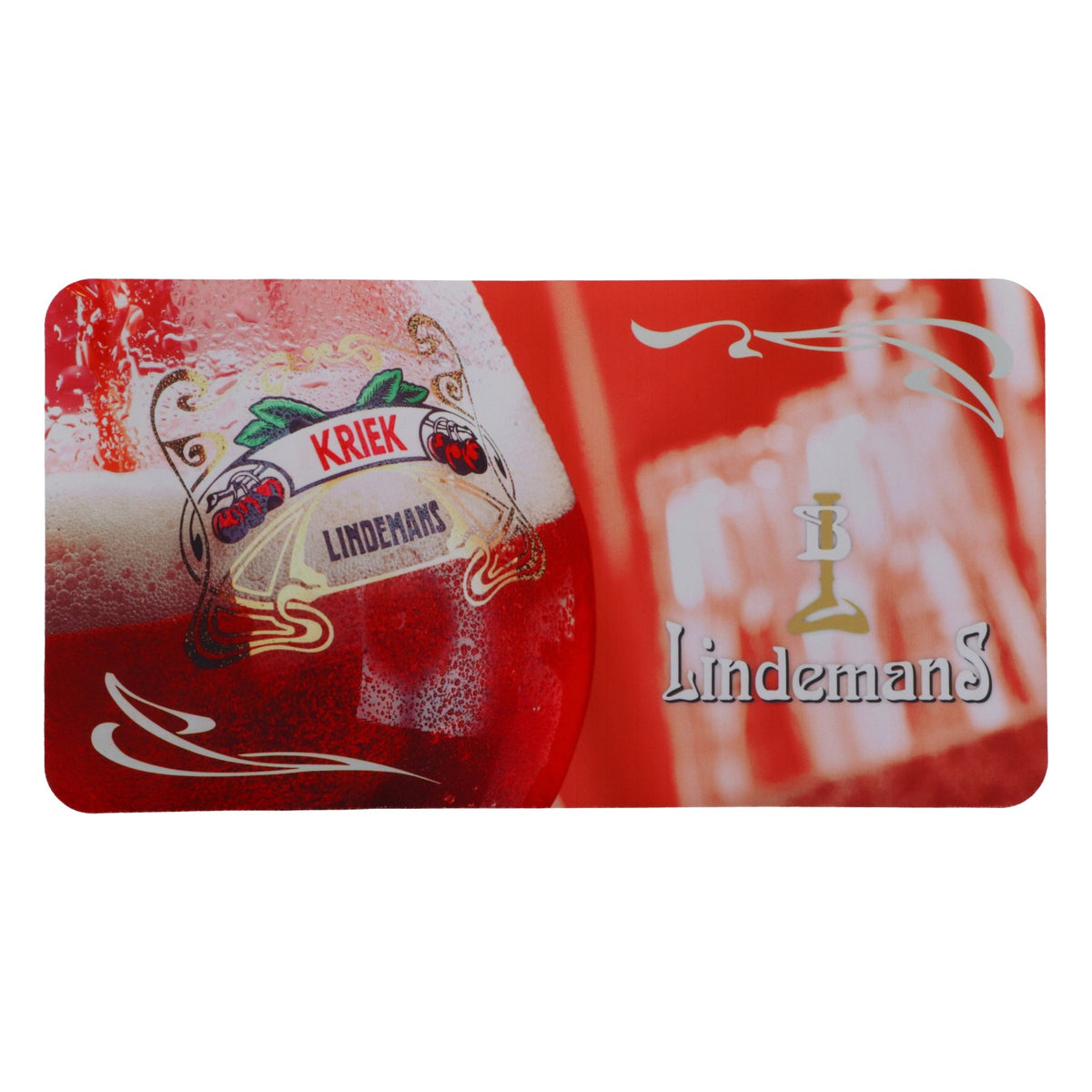 Lindemans Birra Sottobicchiere Sgocciolatoio Accessori da bar 41x22 cm Rosso Piatto – Vista 2