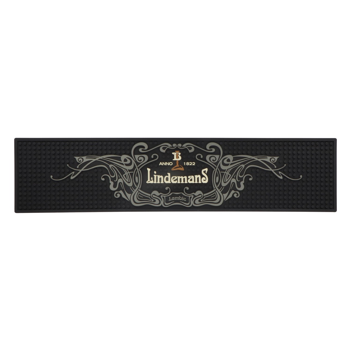 Lindemans Tappetino da bar Tappetino da bancone Tappetino scolapiatti Accessori da bar  56x13 cm Nero